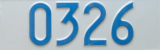 four-digit license plate