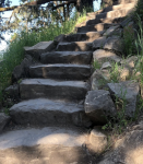 Spencer Butte hiking trail stone stairs
