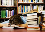 photo of cramming before a test