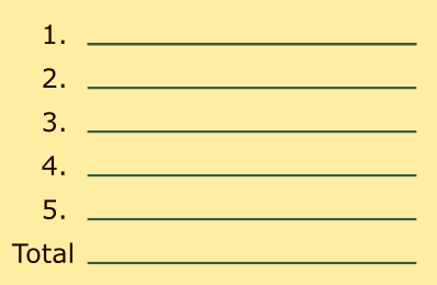 five turns and total