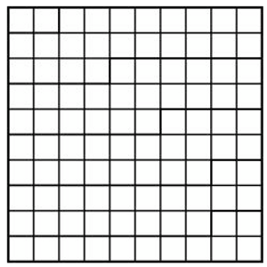 square with 100 boxes