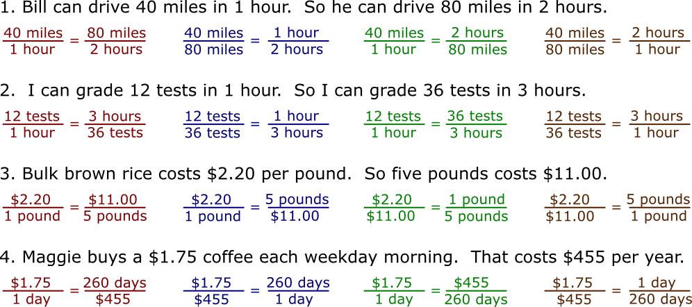 which proportions are valid