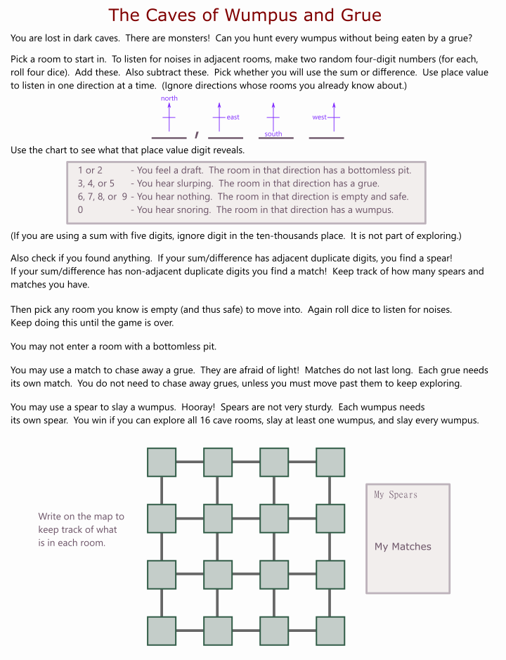 wumpus game board